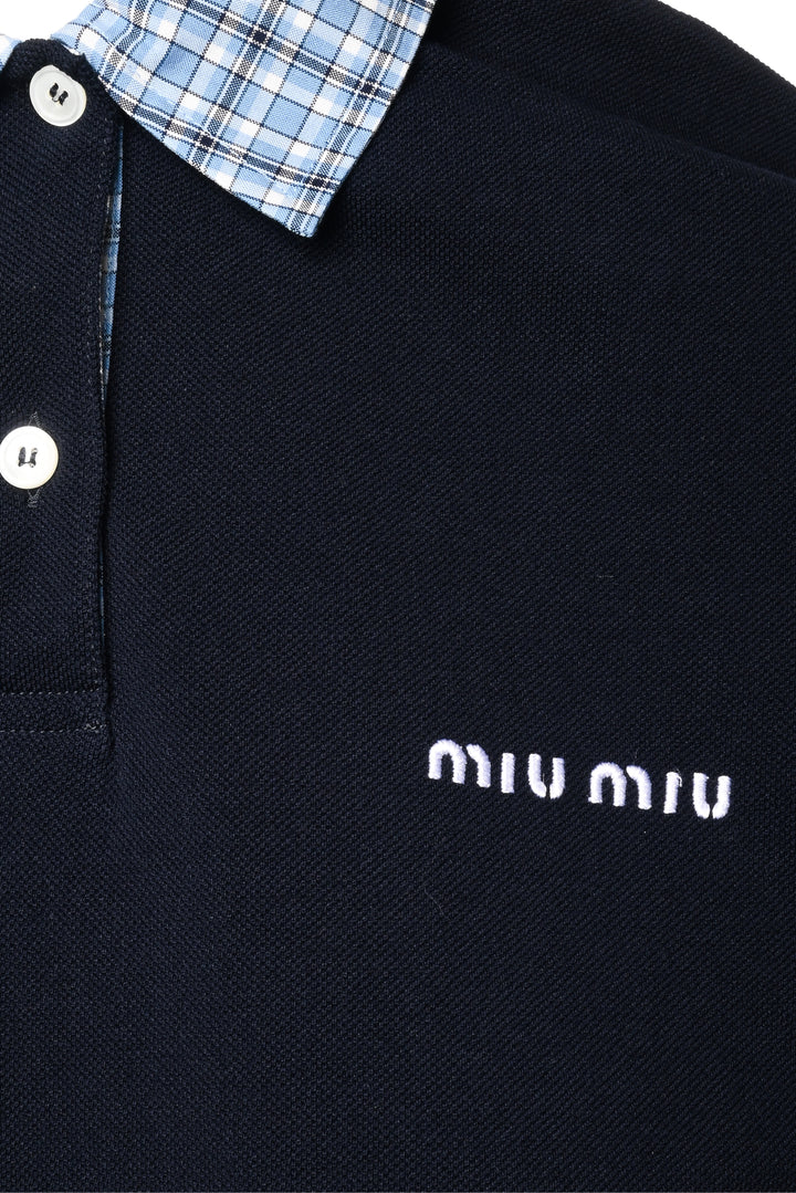Miu Miu Size XS 2024 Pique & Poplin Polo Shirt
