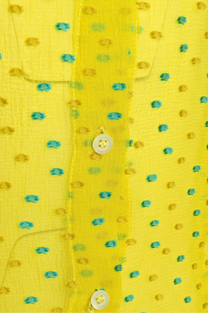 Dries Van Noten Size 38 Dotted Sheer Blouse