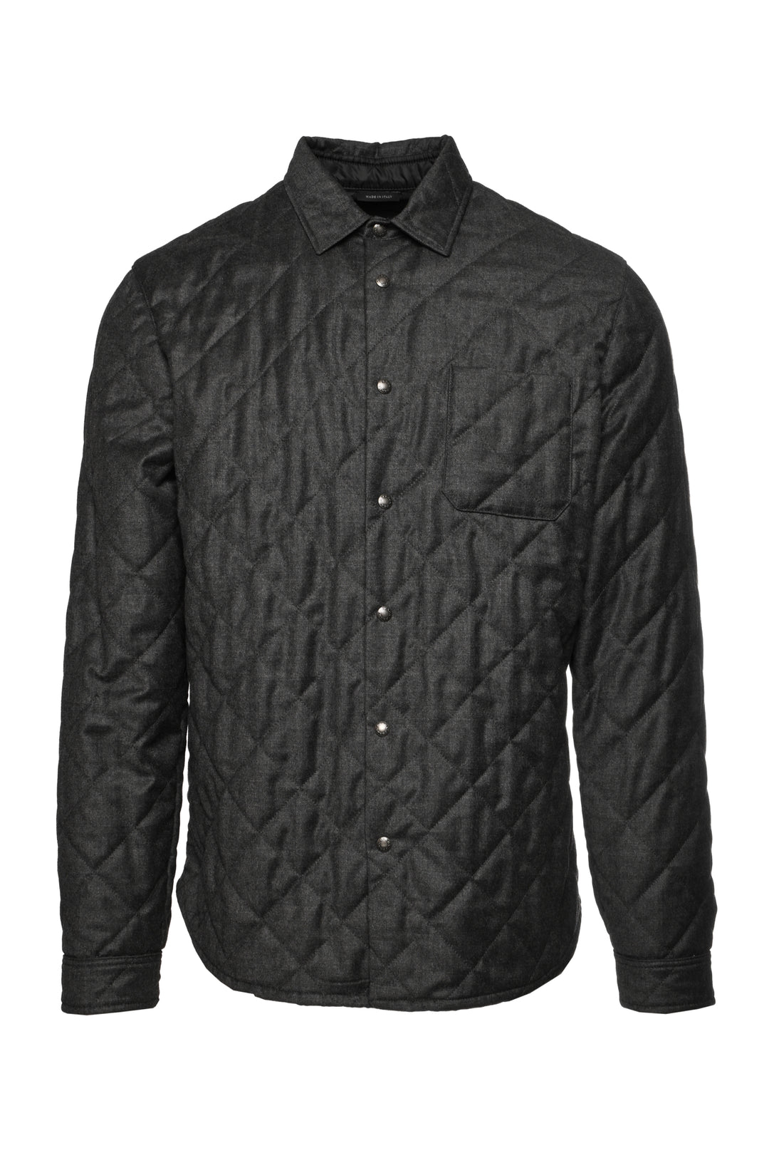 Prada Size L Men's 2015 Quilted Wool Shirt Jacket