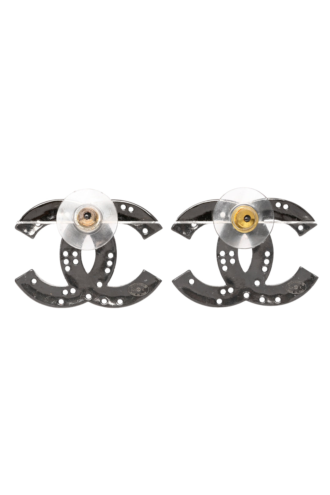 Chanel 2024 Crystal CC Stud Earrings