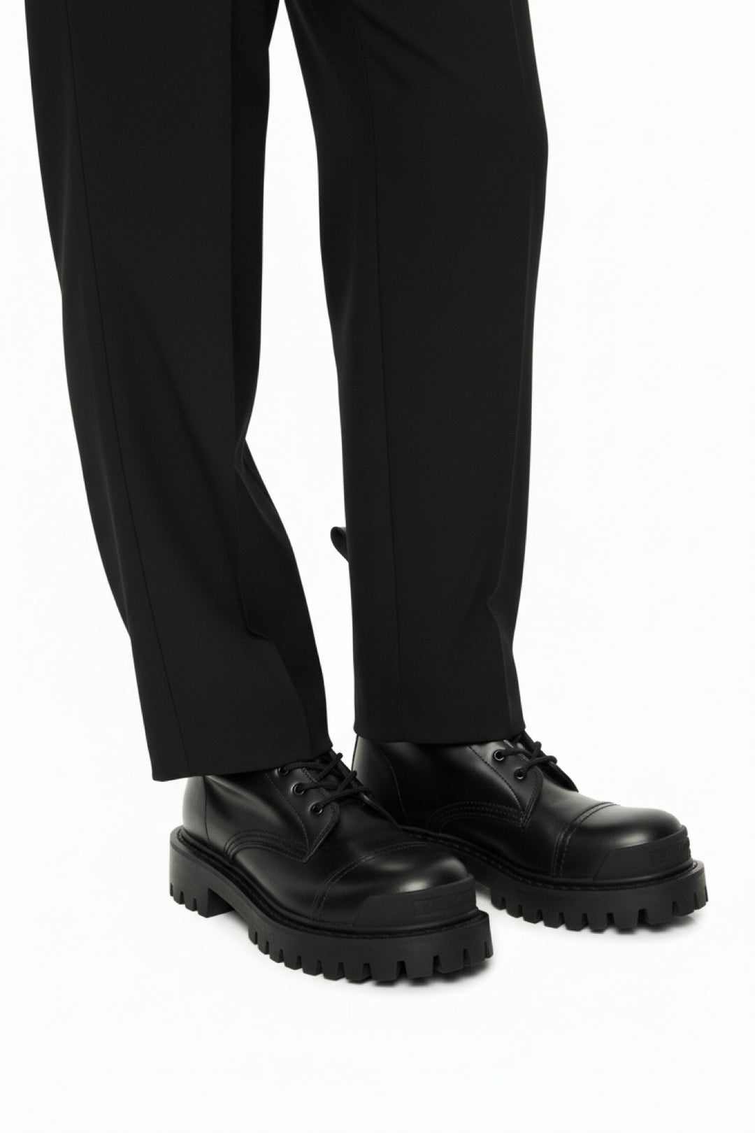 Balenciaga Size 37 Strike Lace-Up Boots