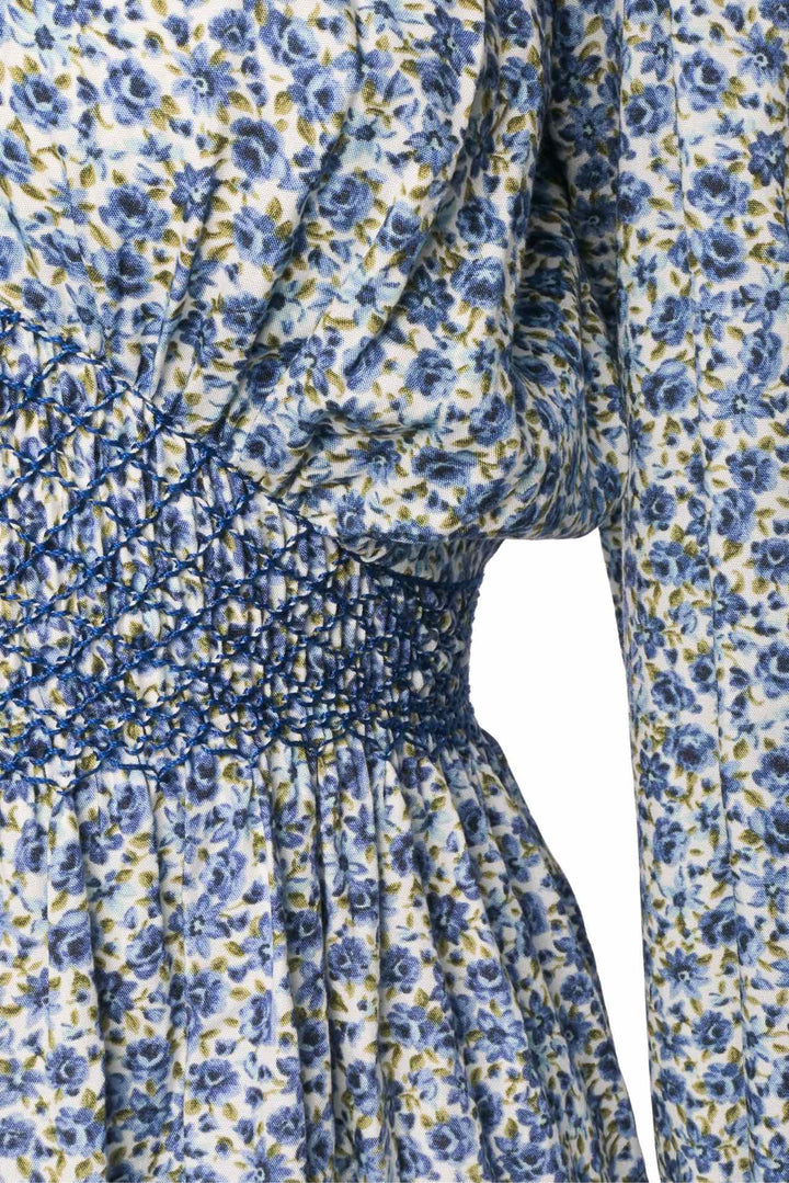 Loretta Caponi Size M Floral Print Long Dress