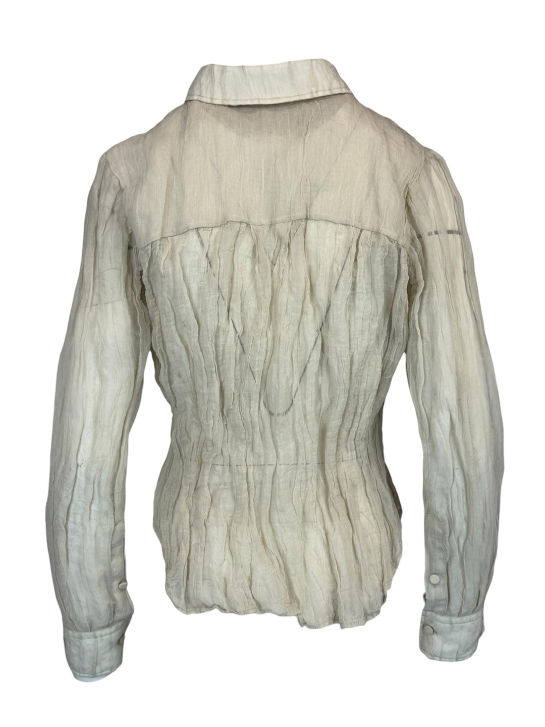 Khaite Size S Sheer Ruched Blouse