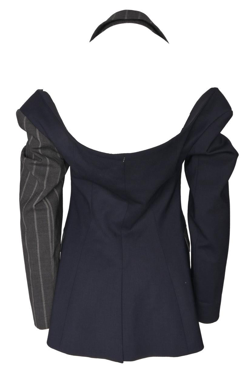 Monse Size 8 Open Shoulders Wool Blazer