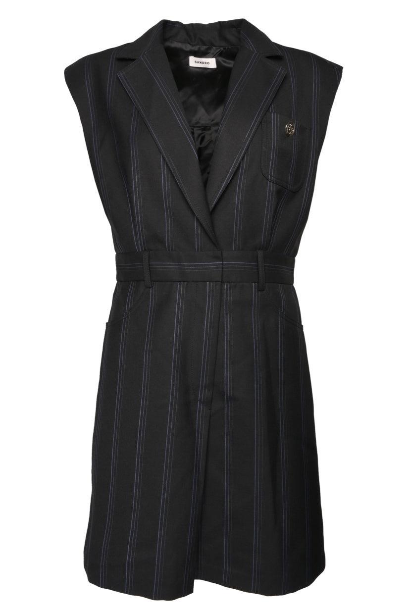 Sandro Size 42 Embellished Twill Mini Dress