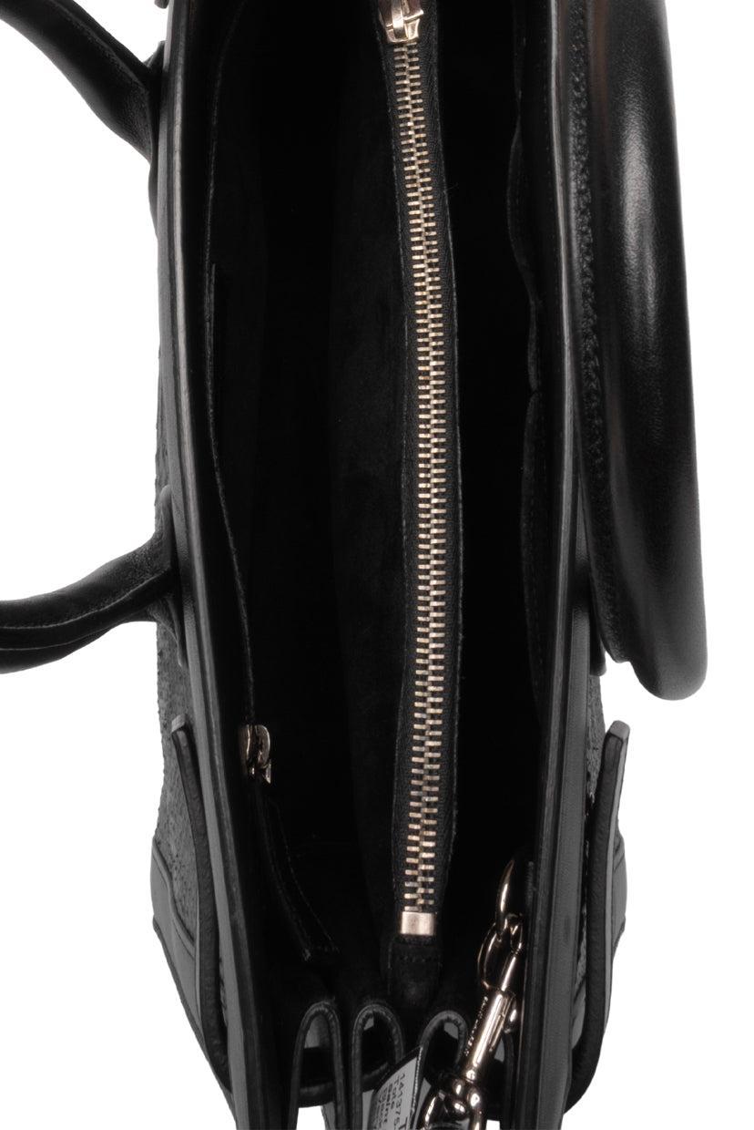 Saint Laurent 2014 Python Calfskin Embossed Small Sac de Jour Tote