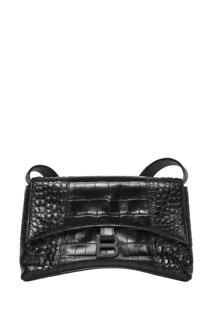 Balenciaga Croc Embossed Downtown XS Shoulder Bag