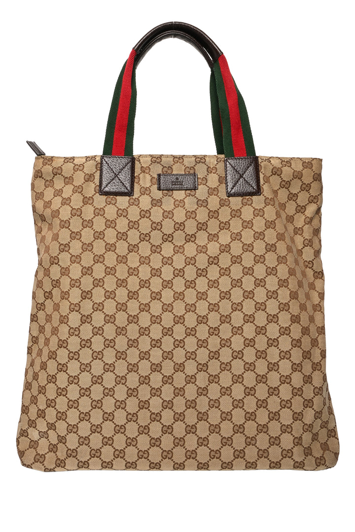 Gucci Vintage GG Monogram Large Web Handle Tote