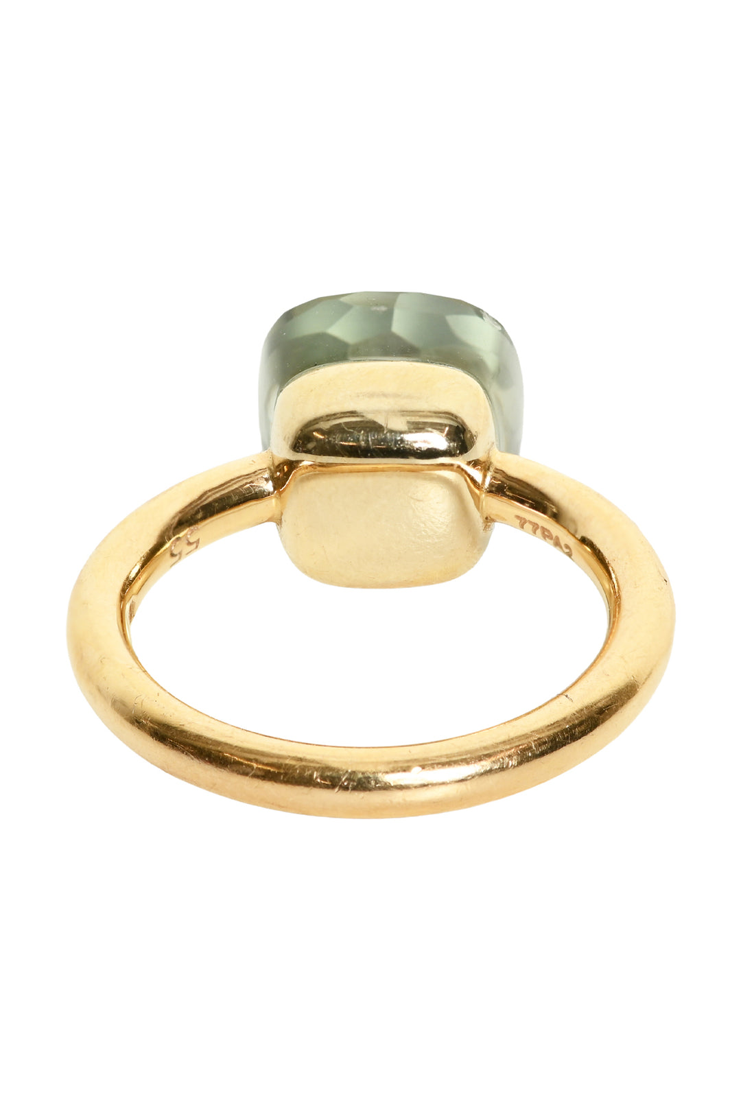 Pomellato Size 7 18K Yellow Gold Nudo Classic Prasiolite Ring