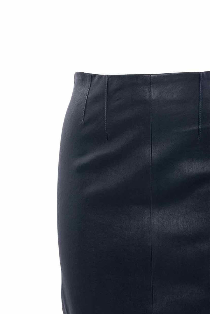 Veronica Beard Size 6 Kaliyah Leather Midi Skirt