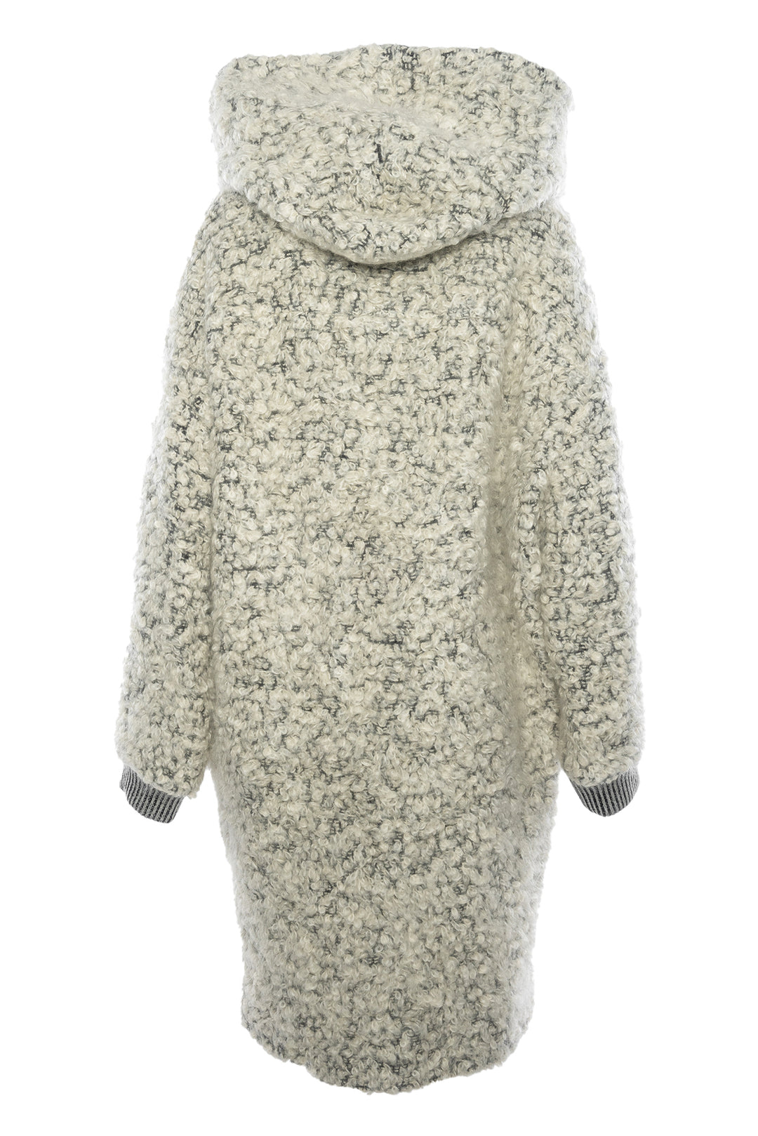 Stella Mccartney Size 40 Hooded Mohair-Wool Blend Coat