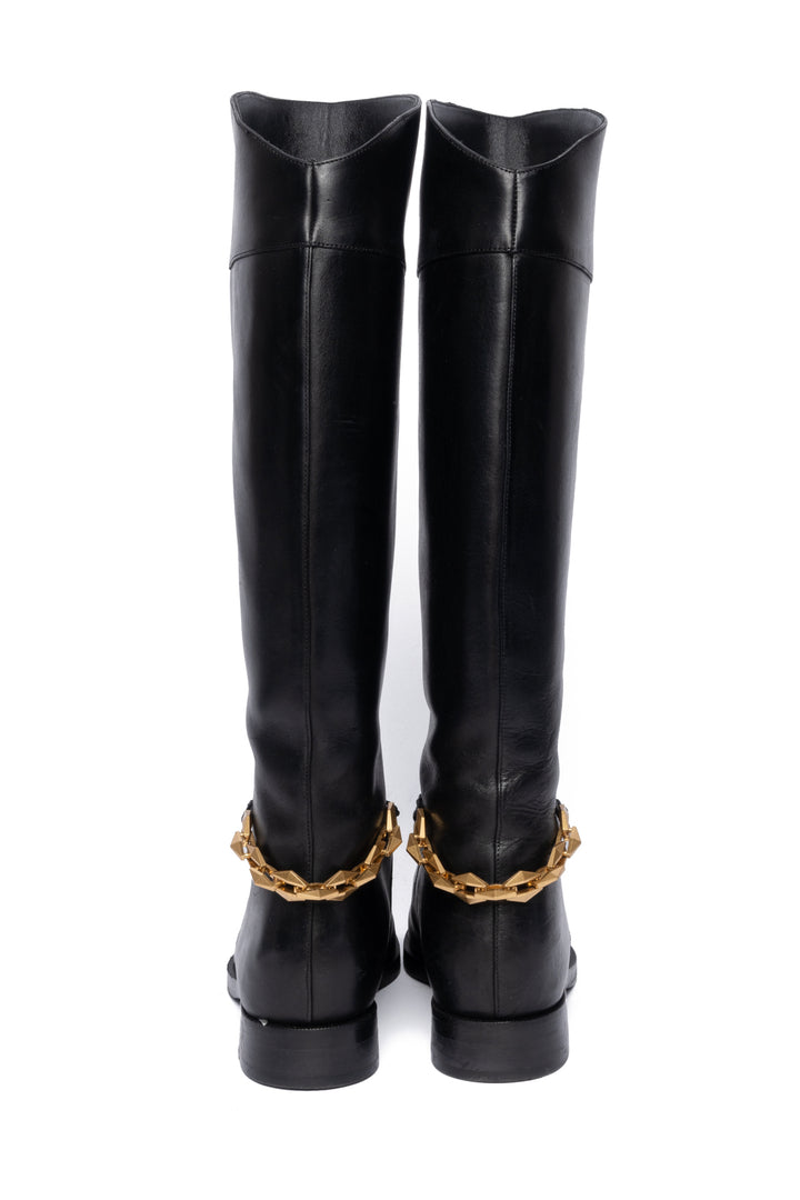 Jimmy Choo Size 39.5 Chain Detail Boots