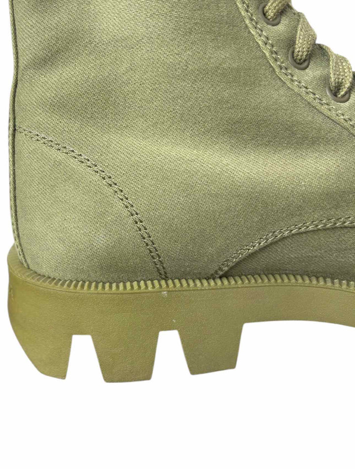 Prada Size 39 Canvas Combat Ankle Boots