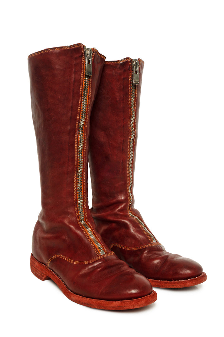 GUIDI Size 37 410 Front Zipper High Boots