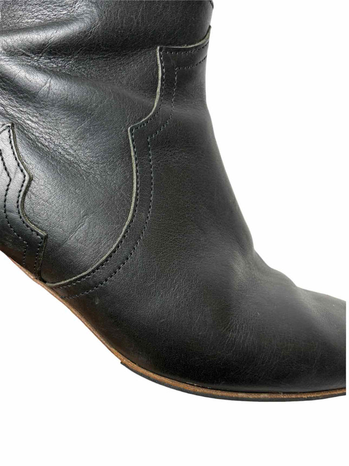 Isabel Marant Size 37 Leather Western Ankle Boots
