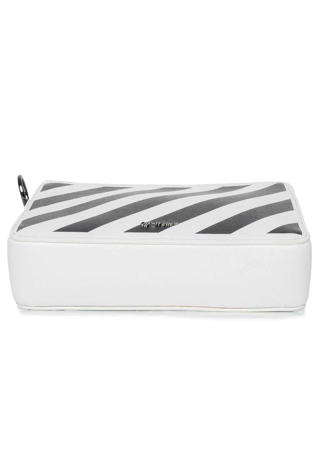 Off White Diagonal Stripe Leather Belt Bag