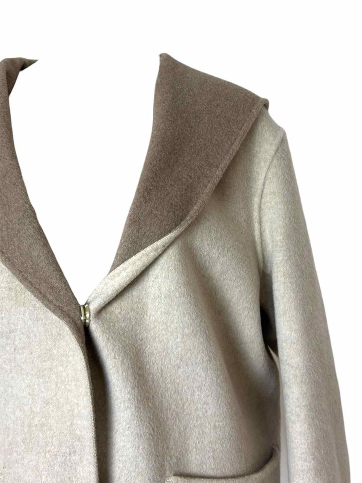 Black Goat Size M Cashmere Reversible Hooded Coat