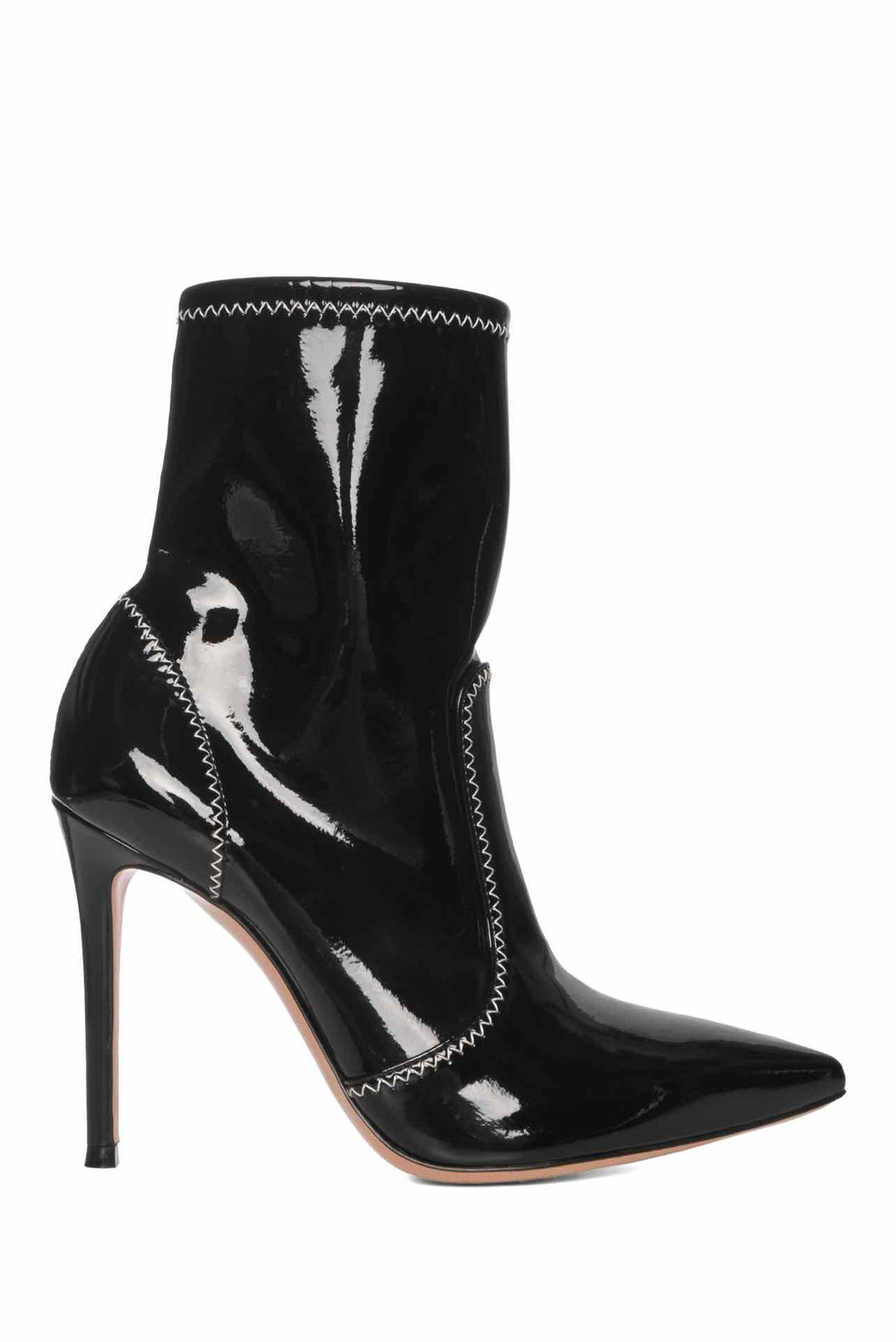 Gianvito Rossi Size 37 Patent Leather Sock Ankle Boots