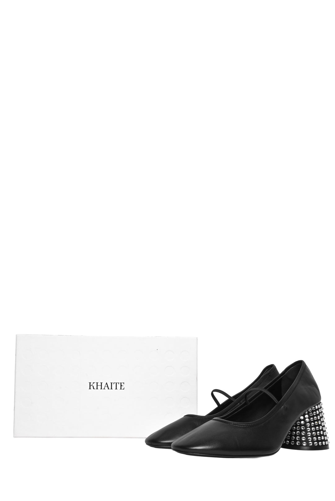 Khaite Size 38.5 Lorimer Embellished Leather Mary Jane Pumps