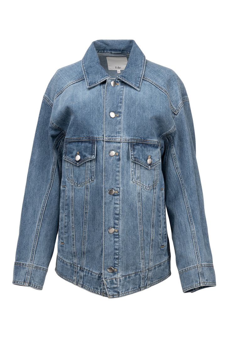 Tibi Size XS Oversized Jean Jacket