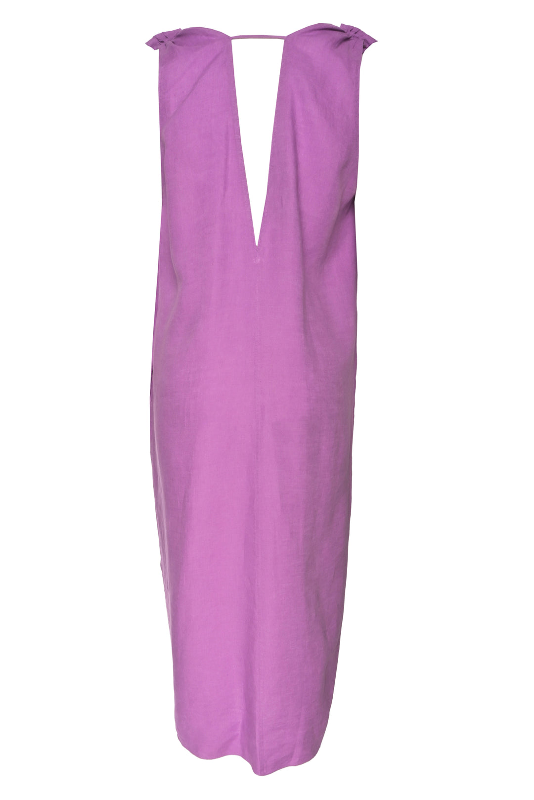 Adriana Degreas Size M Bow-Detail Open Back Linen Maxi Dress