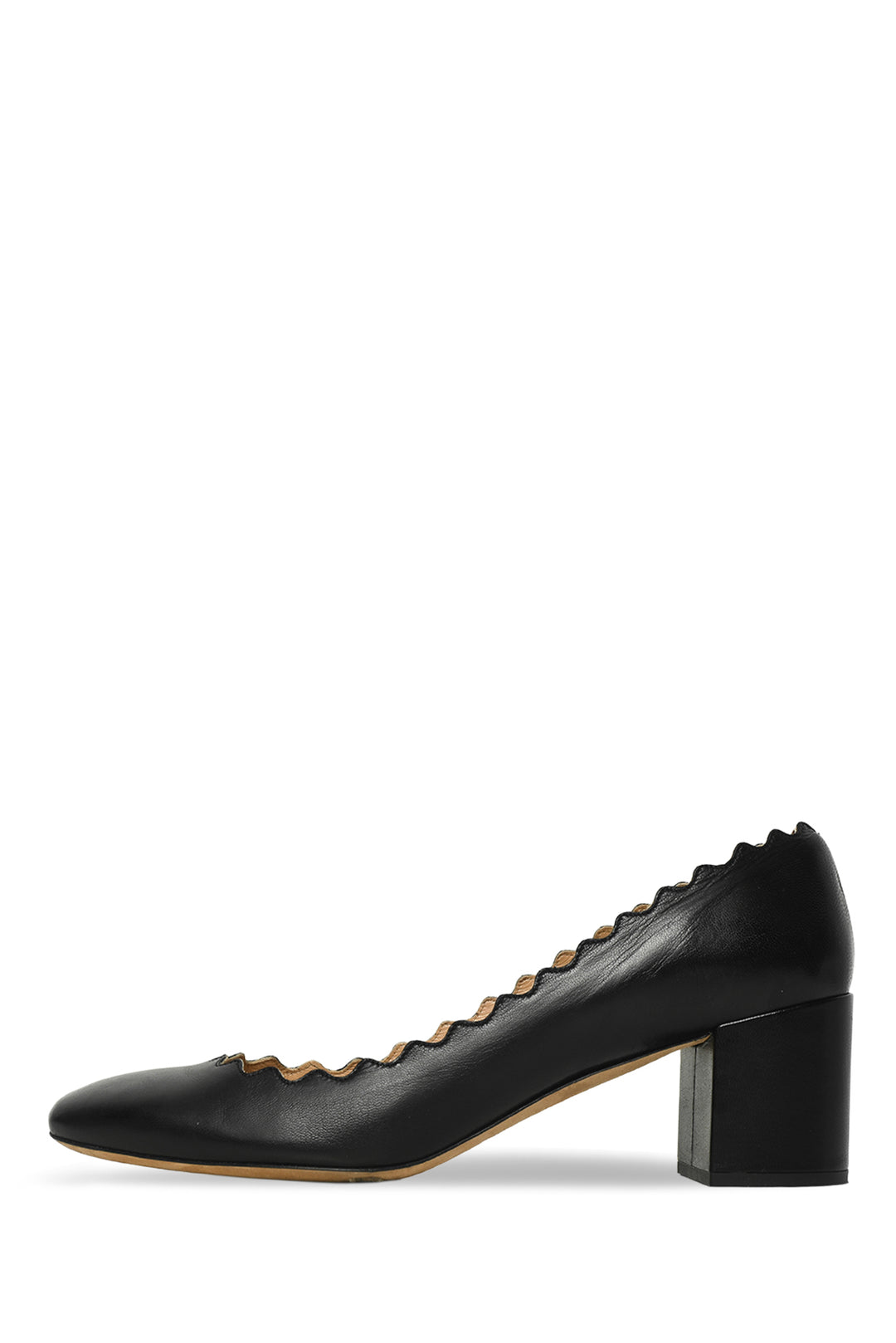 Chloe Size 39 Scalloped Leather Pumps