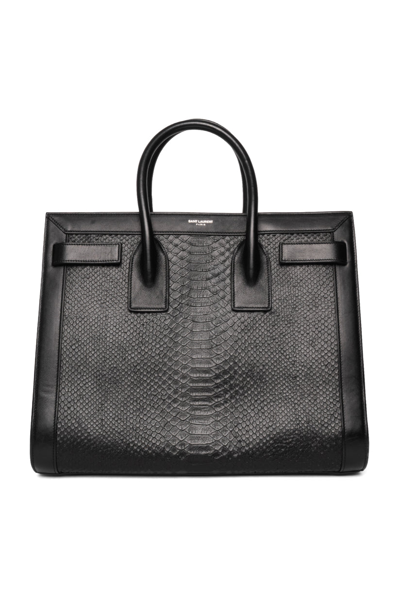Saint Laurent 2014 Python Calfskin Embossed Small Sac de Jour Tote
