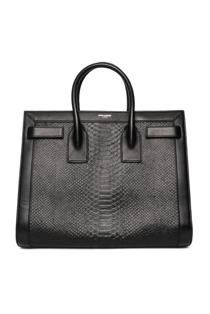 Saint Laurent 2014 Python Calfskin Embossed Small Sac de Jour Tote
