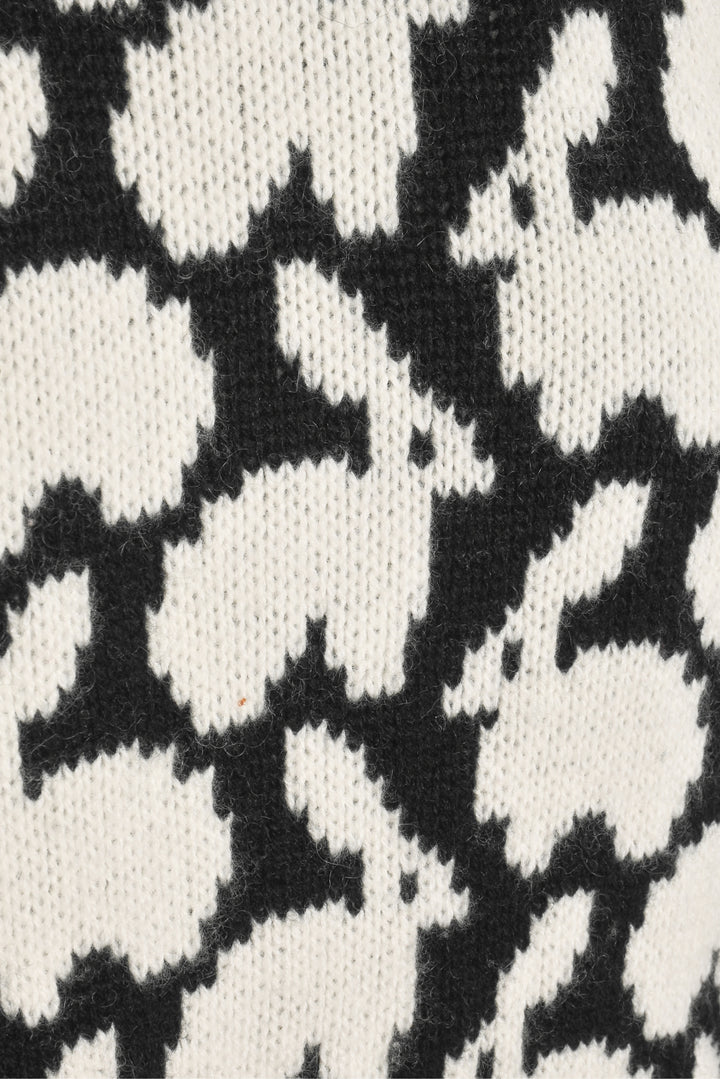 Moncler Grenoble Size L Rabbit Intarsia Knit Sweater