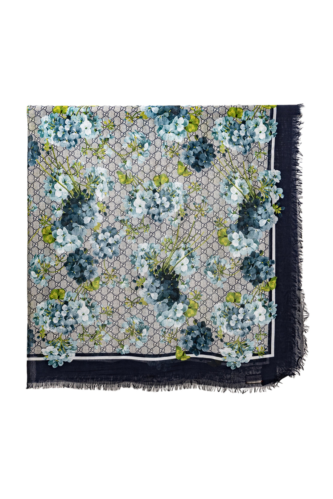 Gucci Modal Silk GG Blooms Shawl Scarf