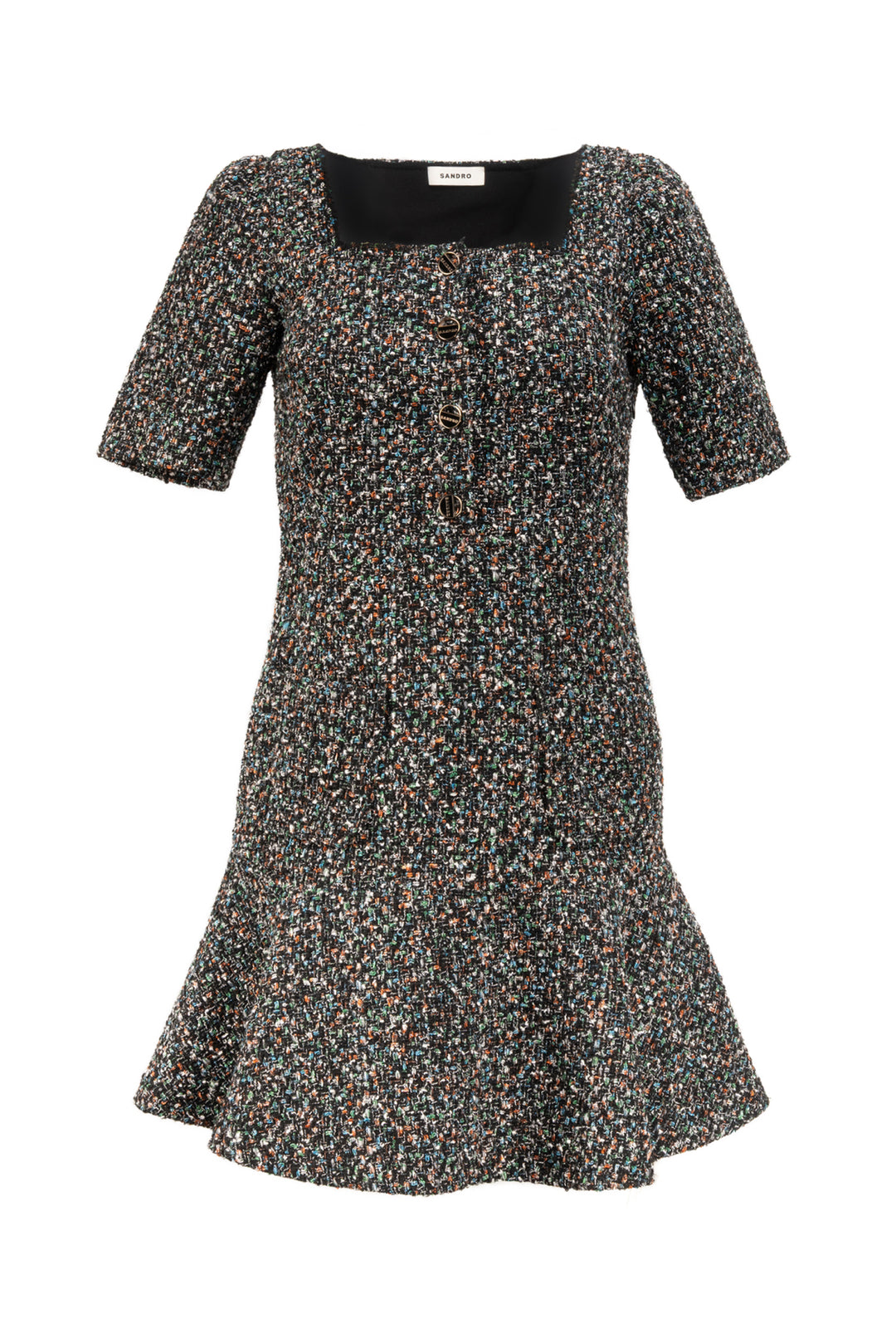 Sandro Size 2 Metallic Tweed Mini Dress