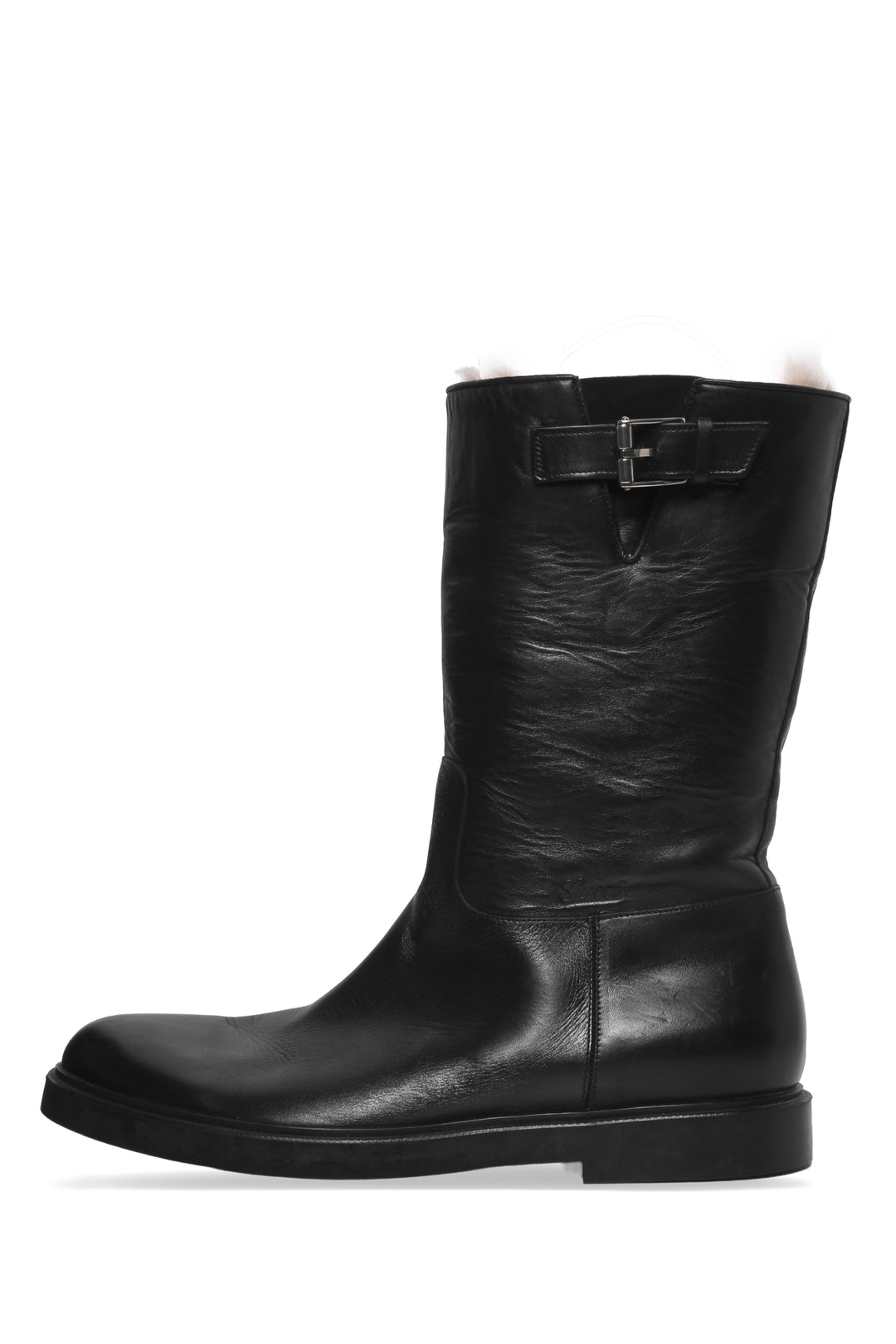 Mens Shoe Size 9.5 Gucci Men's Tom Ford Era Fur-Lined Rider Boots