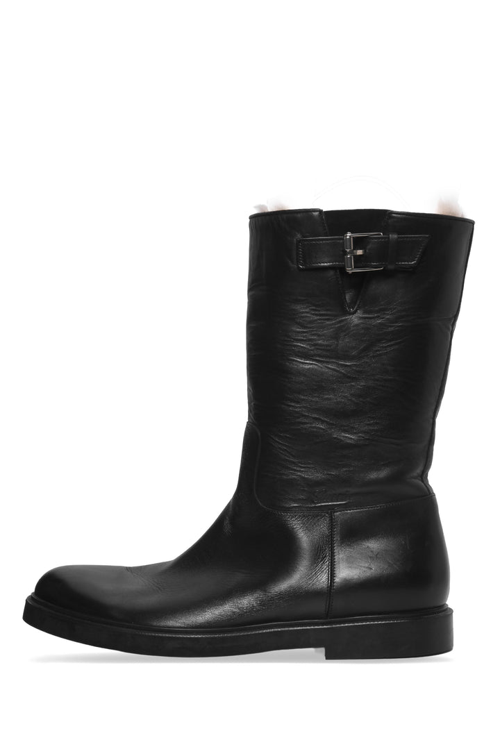 Mens Shoe Size 9.5 Gucci Men's Tom Ford Era Fur-Lined Rider Boots