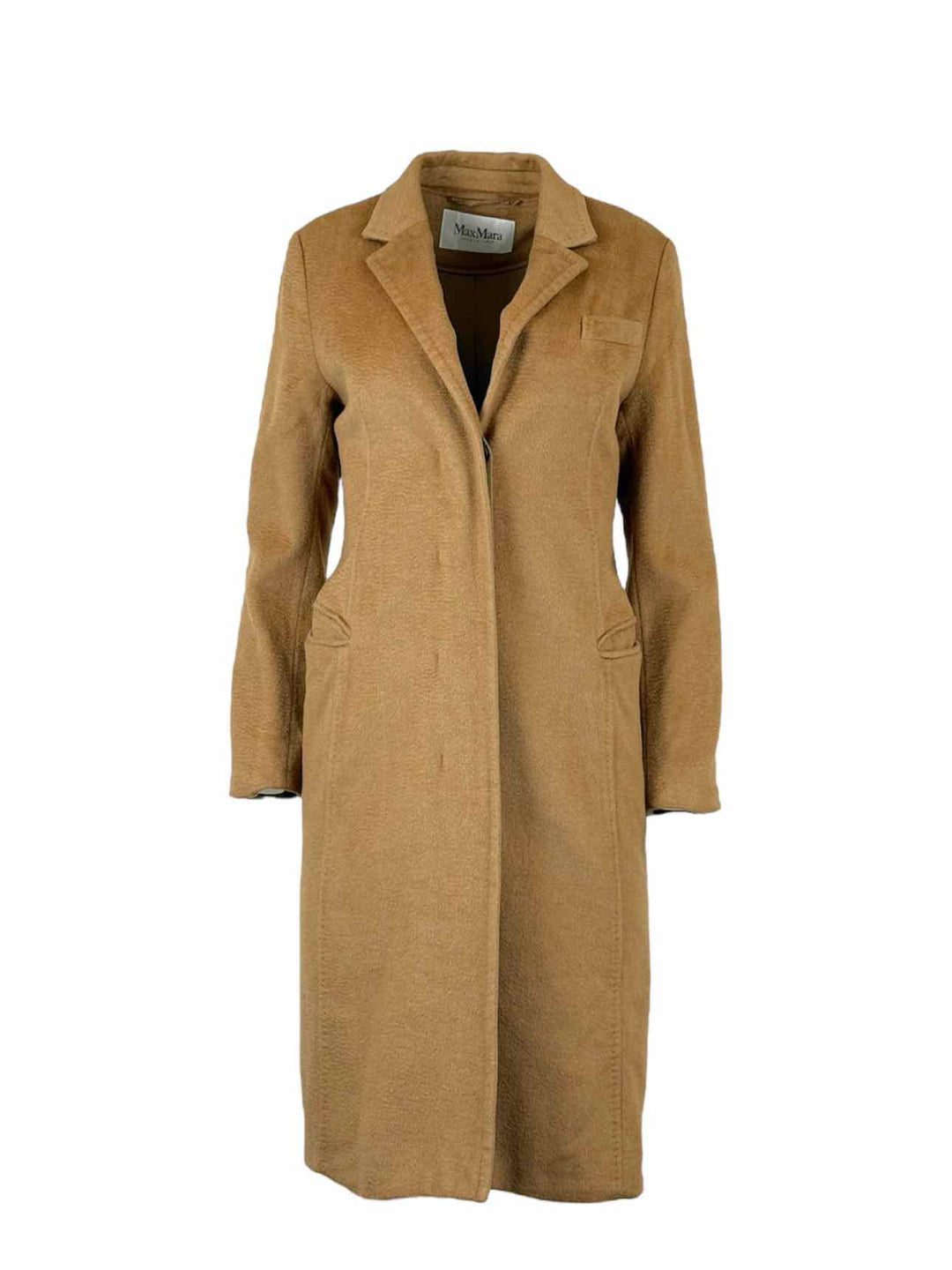 Max Mara Size 6 Camel Hair Midi Coat