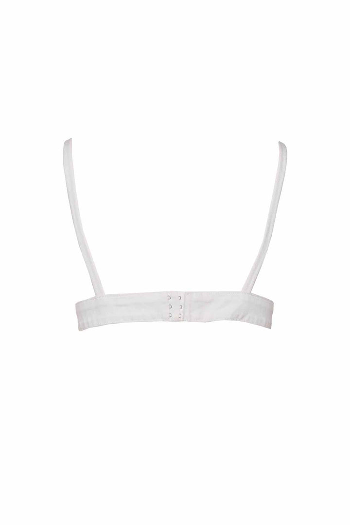 Prada Size S/M Logo Denim Bralette