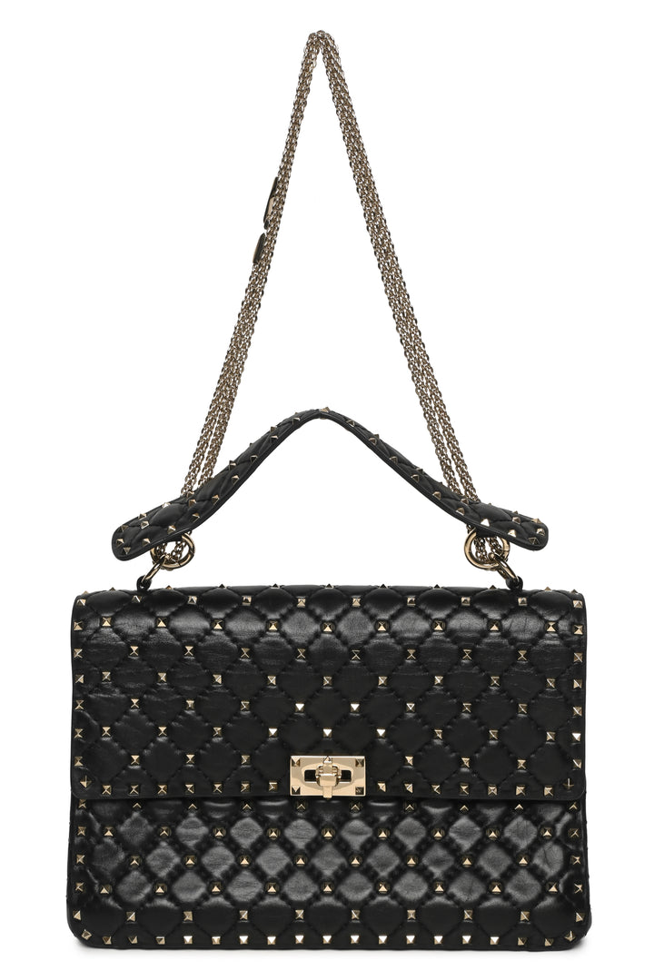 Valentino Large Rockstud Spike Nappa Leather Shoulder Bag