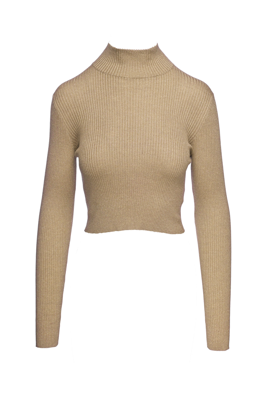 Brunello Cucinelli Size M Sparkle Cashmere & Silk Ribbed Turtleneck Tops