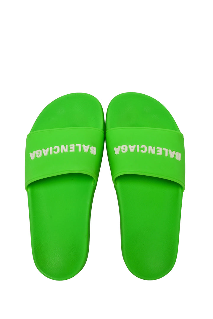 Balenciaga Size 7 Logo Pool Slide Sandals