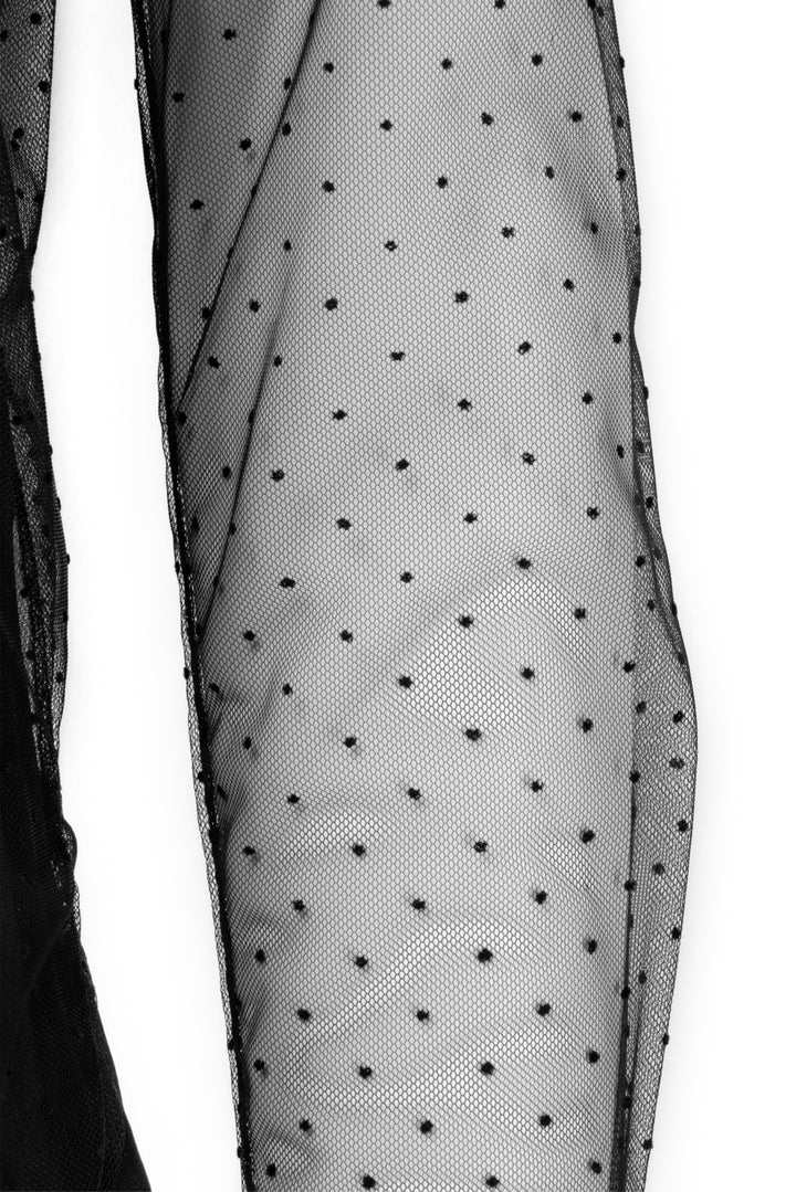 Christian Dior Size 6 Sheer Dotted Blouse