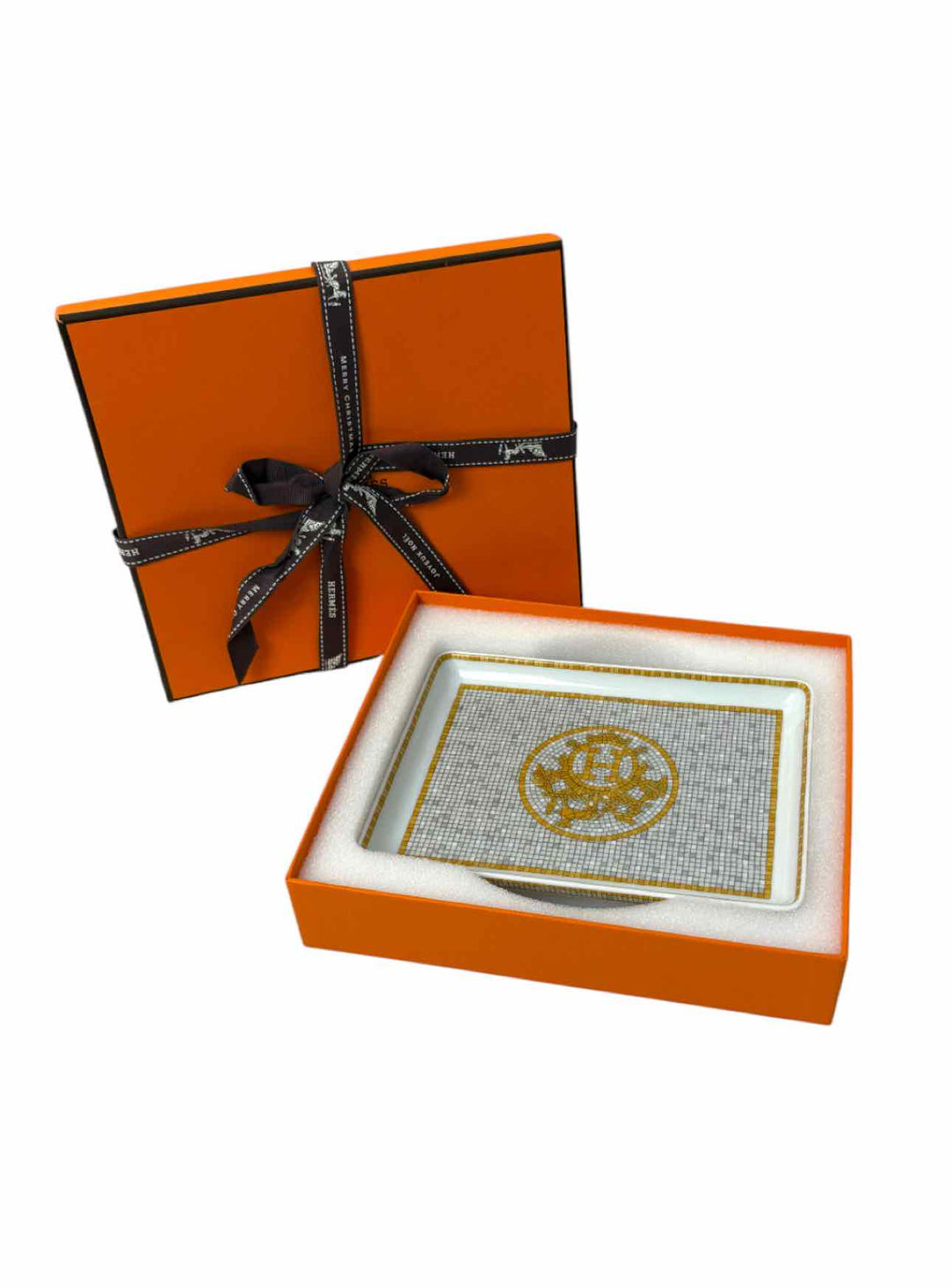 Hermes Mosaique Au 24 Gold Small Porcelain TrayMisc