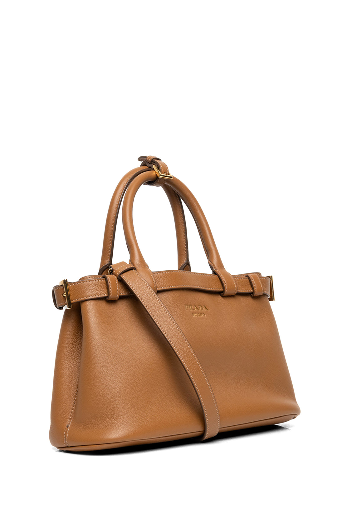 Prada 2024 Buckle Small Leather Bag
