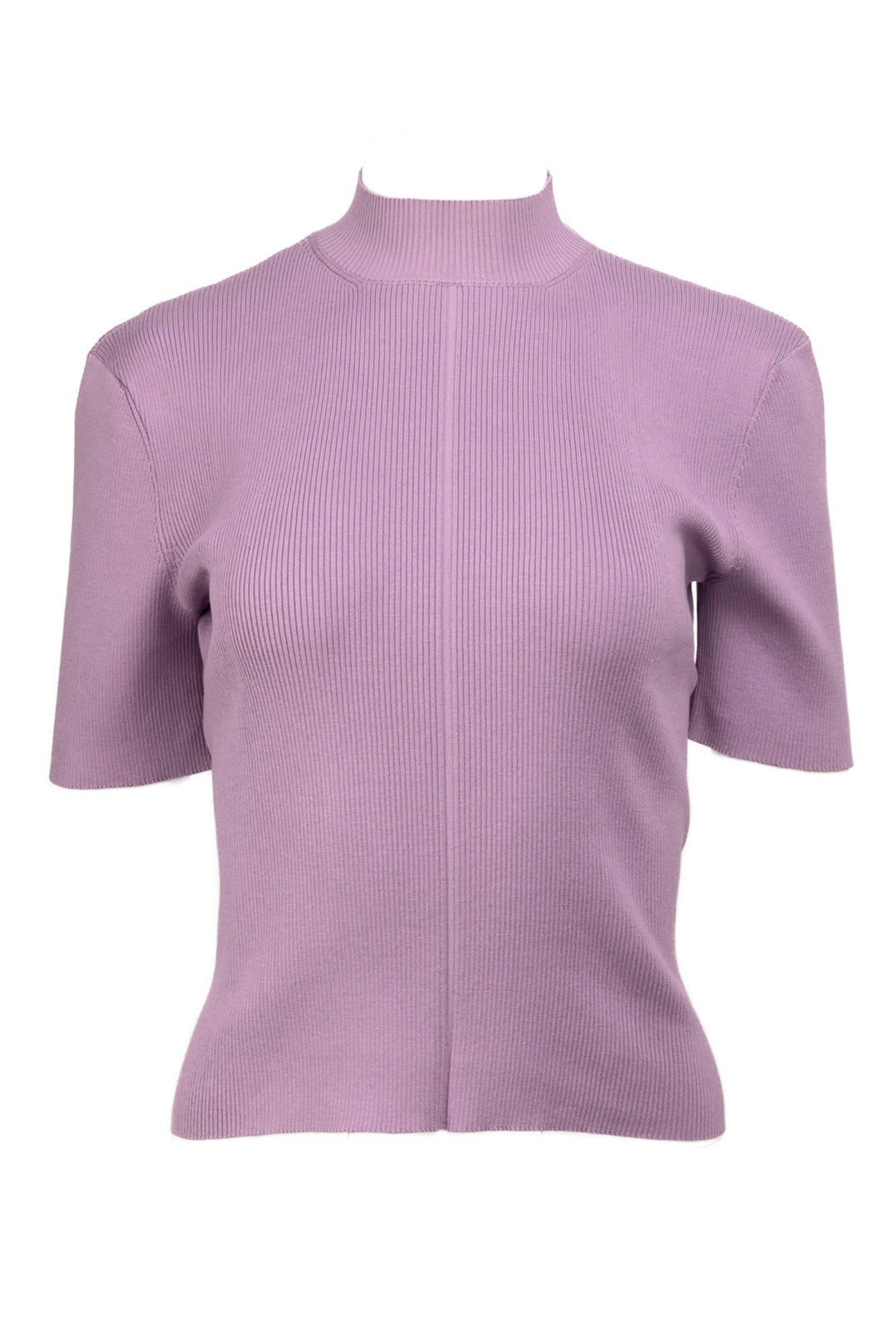 Oscar De La Renta Size XL Ribbed Knit Stretch-Silk Tops