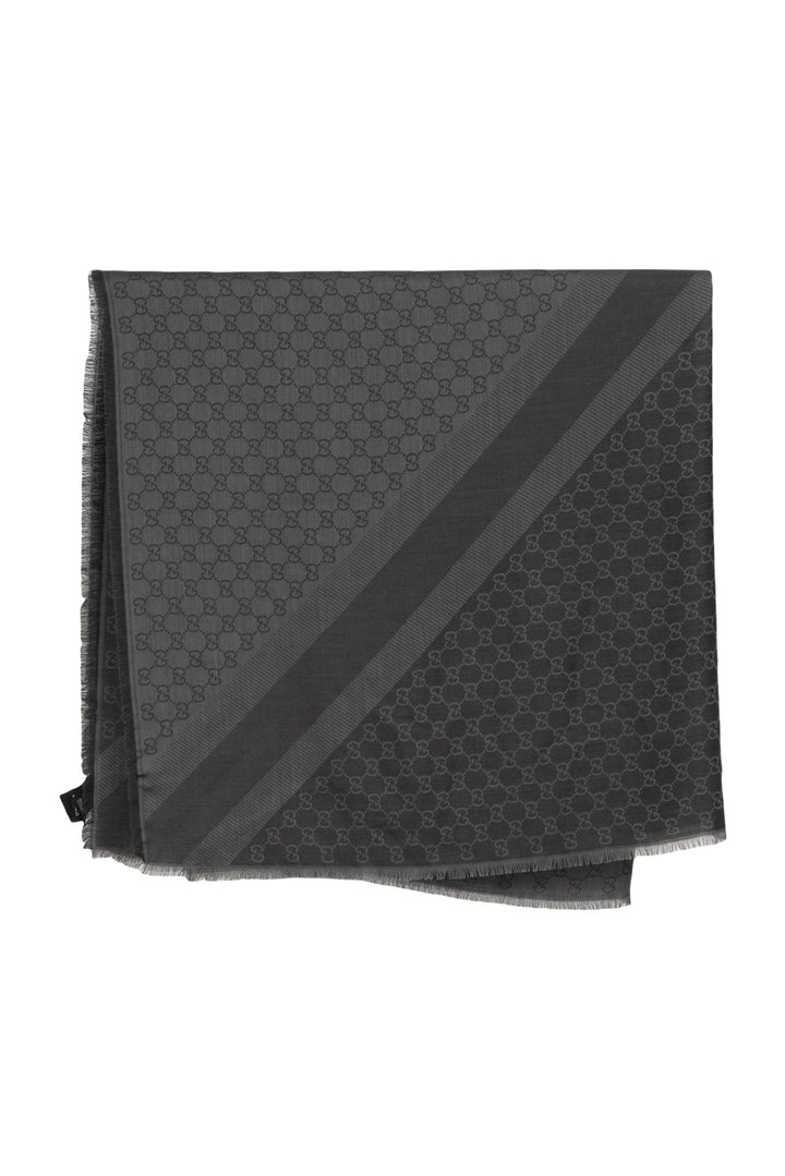 Gucci GG Large Wool & Silk-Blend Scarf