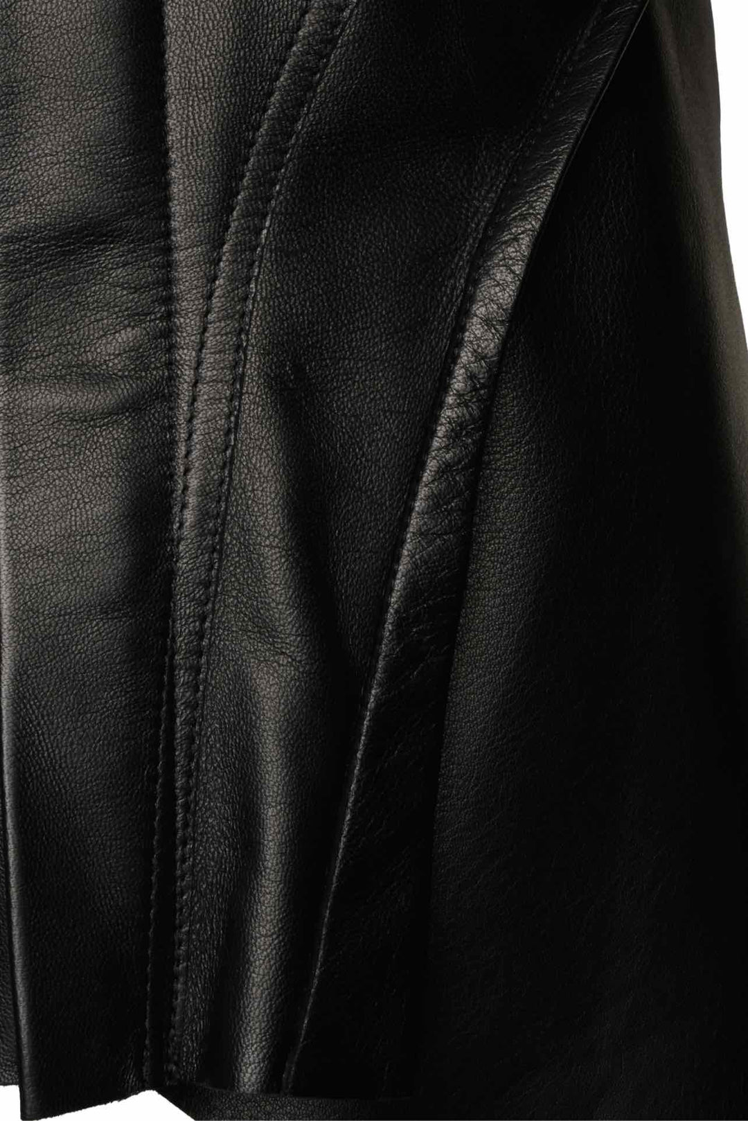 Rick Owens Size 4 Naska V-neck Leather Zip-up Vest