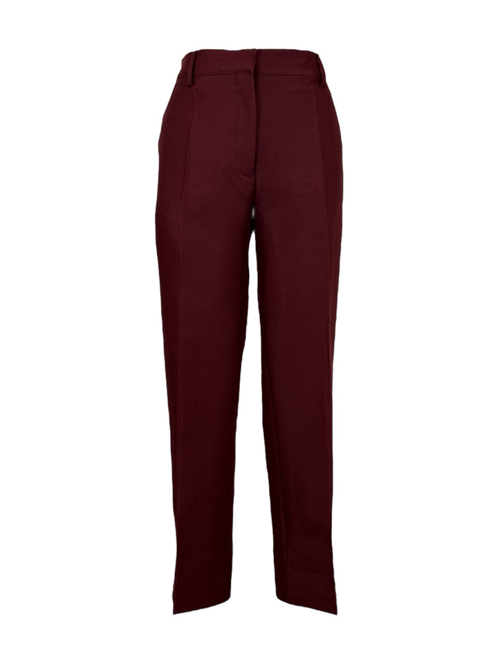 Valentino Size 8 Wool & Mohair Blend Straight Leg Pants