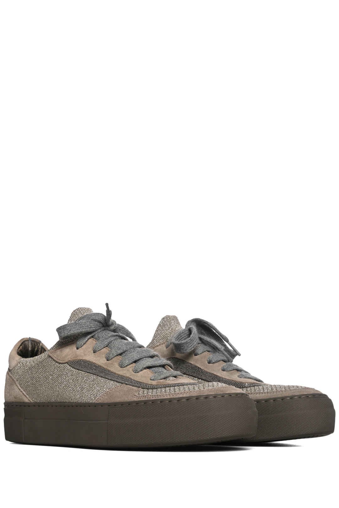 Brunello Cucinelli Size 41 Monili Glitter Sneaker