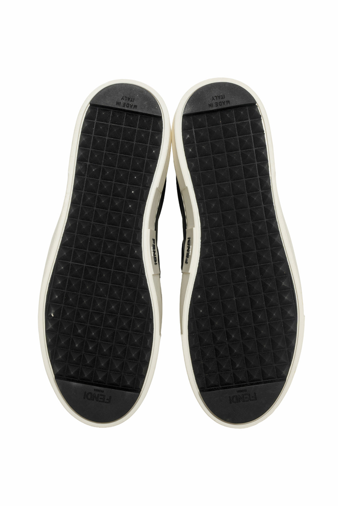 Fendi Size 35 Monster Motif Leather Slip-On Sneaker