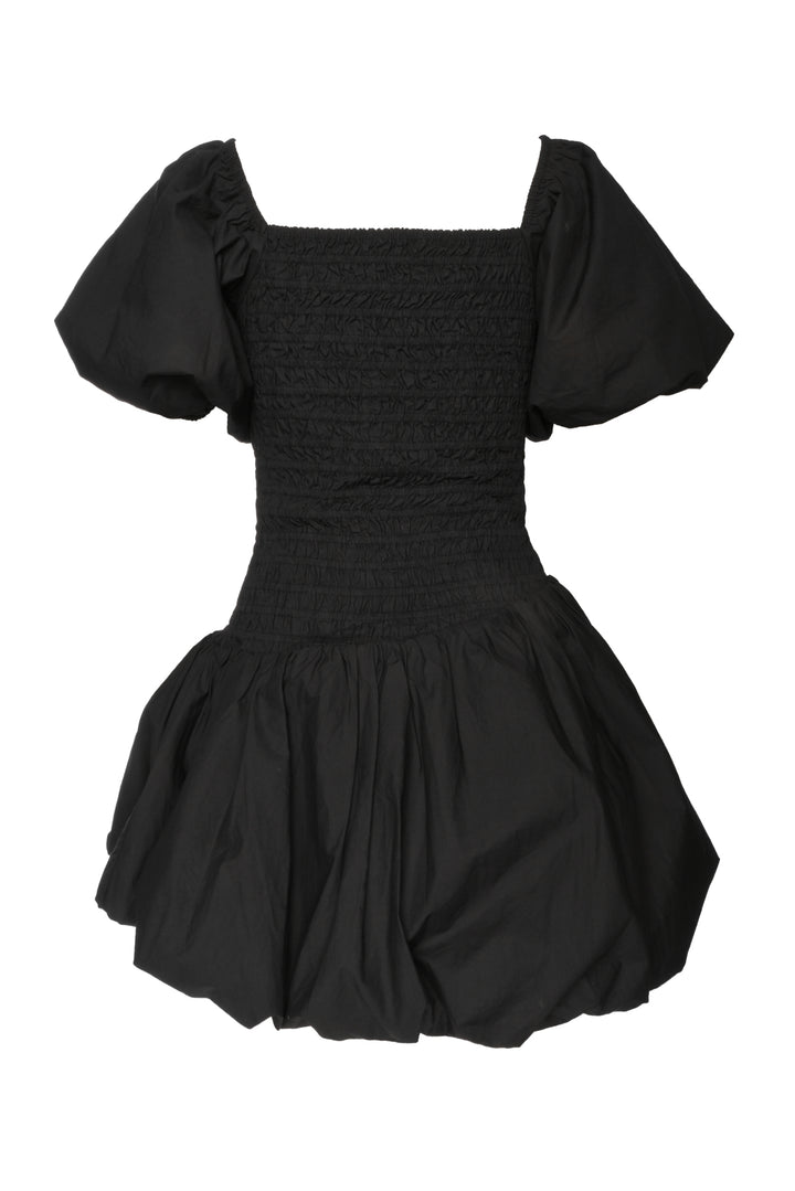 Love Shack Fancy Size S Ruched Mini Puff Sleeve Dress