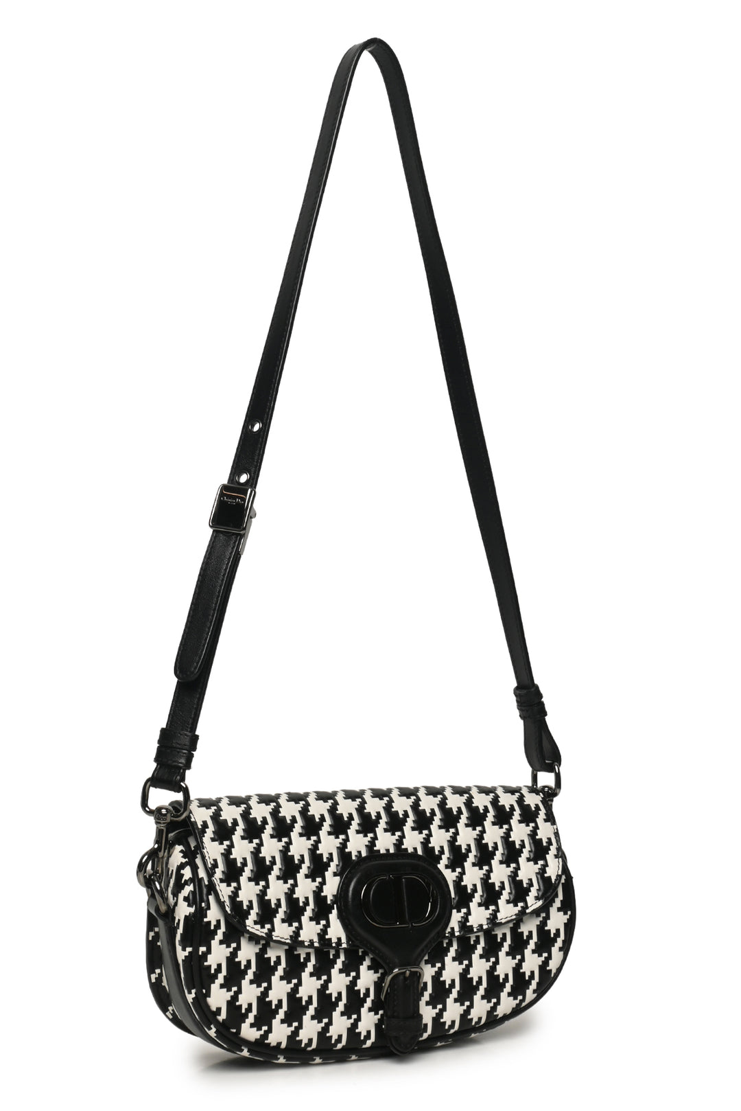 Dior 2022 Bobby East-West Houndstooth Shoulder Bag