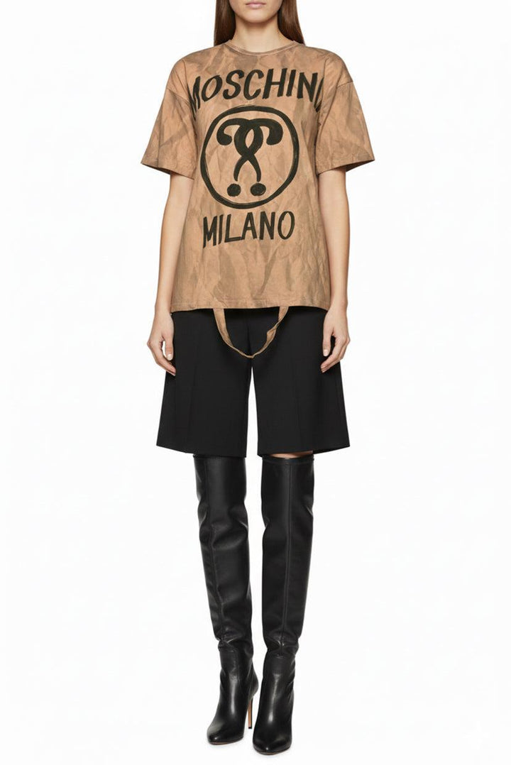 Moschino Size XXS Logo Print Bag T-Shirt